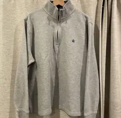 ハーフジップ　brooks brothers グレー　XL ブルックスブラザーズ