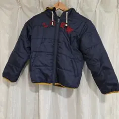 アウター　リバーシブルフード付き中綿ジャンバー130