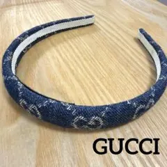 箱あり⭕️正規品です⭕️GUCCI GG柄 デニム カチューシャ ヘアバンド