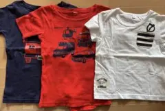 乗り物Tシャツ ポケット付きtシャツ　3枚セット 90cmのサムネイル