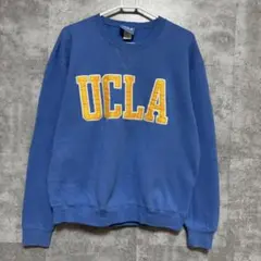 UCLA カレッジロゴ スウェット トレーナー 水色 USA製 フェルトロゴ M