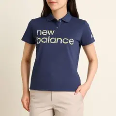 ニューバランスゴルフ 0サイズ ポロシャツ 花柄ロゴ