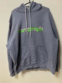 paragraph グレー フード付きパーカー