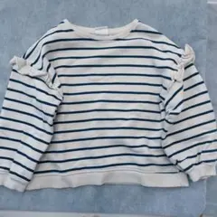 ZARA KIDS フリル　ボーダー　スウェット