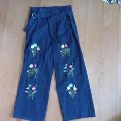 スカラー　デニムワイドパンツ　新品未使用　Мサイズ