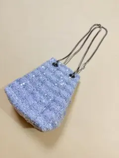 スパンコール付きバケツ型バッグ