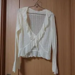 フリルカーディガン y2k フェアリーグランジ 森ガール　Mサイズ