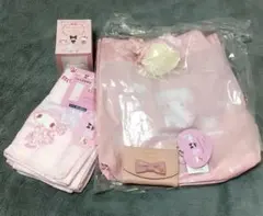 【新品未使用】しまむら 青木美沙子 サンリオコラボ バッグ タオル 財布 セット