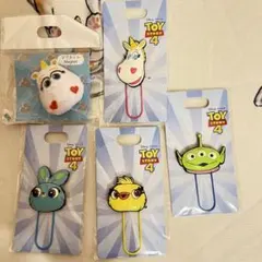 トイストーリー　クリップ4種類とマグネット1個セット