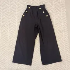 GU ネイビー ワイドパンツ 130cm
