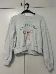 リボンクロップドスウェット