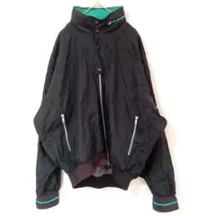 Champion ブラック ナイロンジャンパー Lサイズ