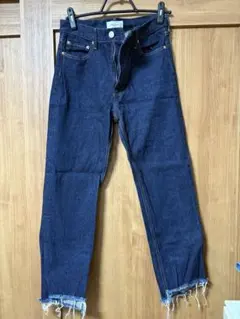 Mila Owen 裾段差テーパードデニムパンツ