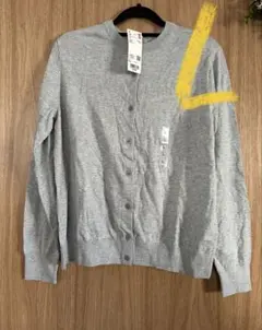 ユニクロ UVカットクルーネックカーディガン L サイズ グレー