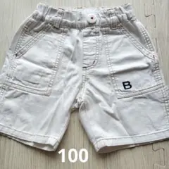 BRANSHES　サイズ100 ハーフパンツ　ズボン B刺繍　ポケットあり