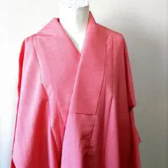 桜色江戸小紋風柄　着物