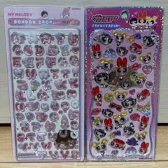 【正規品】ボンボンドロップシール サンリオ マイメロディー パワパフ 2枚セット