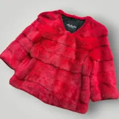 希少デザイン/裾周り242cm/美品✨ミンク SAGA FURS ショートコート 