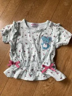 ゾウ可愛い刺繍のTシャツ 95cm