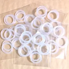 めじるしアクセサリー ゴム シリコン 輪っか クリア 10個セット