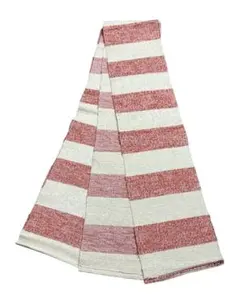 ユ190半幅帯 裂織 横断模様 正絹 着物帯　仕立て上り