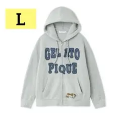 新品　タグ付　子犬　スリーピングドッグパーカ　ジェラートピケ　オム　グレー