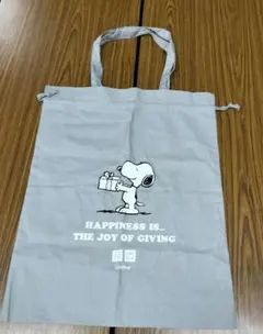 UNIQLO スヌーピー 巾着型 トートバッグ ビッグサイズ 美品のサムネイル
