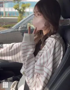 前後2wayボーダー柄　カーディガン