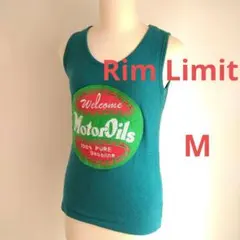 =Rim Limit=　フエルト/刺繍ブルーグリーンタンクトップ　Mのサムネイル