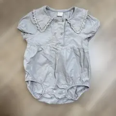 tete a tete グレー 襟付きロンパース 80