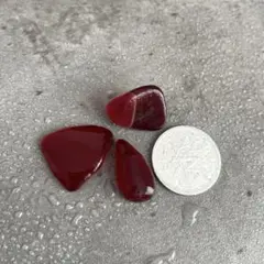 天然 シーグラス ◎赤 レッド ツートン レア◎