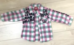 ベビードールBABYDOLL 薄手チェックシャツ　サイズ80 春