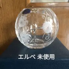 未使用ELBEエルベ クリスタル花瓶 ロイヤルローズ花柄