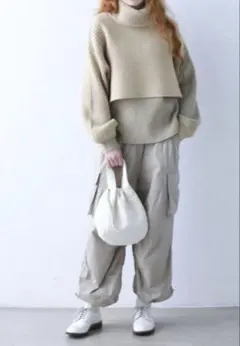 KELEN リブ編みタートルネックセーター