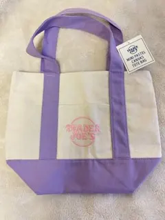 新品 パープル トレーダージョーズ トートバッグ パステルカラー トレジョ