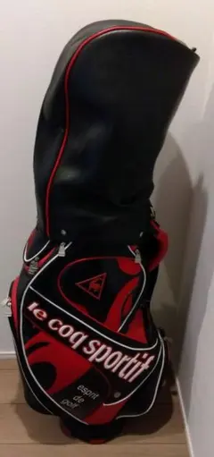 le coq sportif キャディバッグ 黒/赤