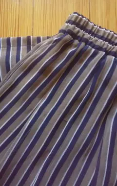 マルチストライプワイドパンツ