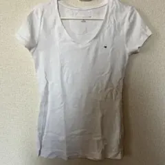 TOMMY HILFIGER ホワイト Vネック Tシャツ S/P