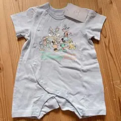 【新品、未使用】ディズニー100周年記念　半袖前開きロンパース