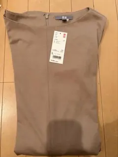UNIQLO ユニクロ ポンチワンピース 32 Beige L
