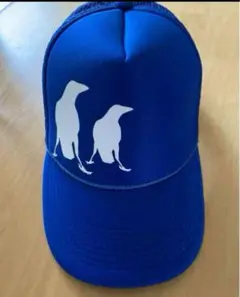 『TWO CROWS』ツゥークロウ 青　メッシュ キャップ ヘザーブラウン