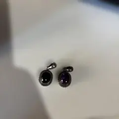 シルバーペンダント 紫黒　925