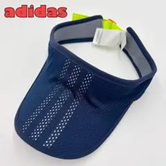 【adidas】アディダス サンバイザー ゴルフ メッシュ 三本ライン　帽子
