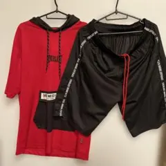 EVERLAST ジャージ上下セット レッド ブラックのサムネイル