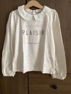 【ポンポネットジュニア】取り外せる襟付き長袖カットソー　135