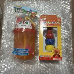 アンパンマン　はじめてのくれよん　ダイカット　ストローカップ