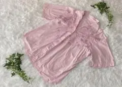 ★美品★ ブラウス　花柄　ピンク　FREE フリーサイズ　綿100% 半袖