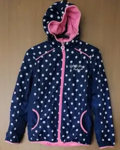 フード付きネイビー・ドットジャケット