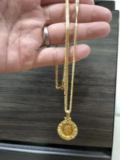 18K 18金 12面トリプル 12g 24Kペンダント エリザベス喜平50cm