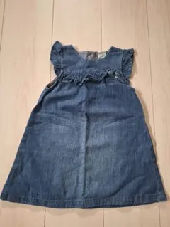 H&M デニム フリル袖ワンピース